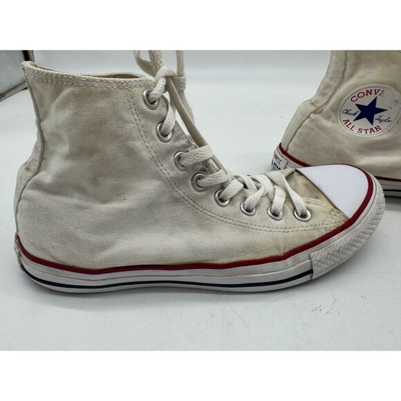 Vintage Converse Chuck Taylor All Star High-Top Sneakers Size 9.5 Beige Canvas - Picture 9 of 14